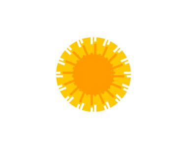 Soyut yaratıcı güneş logo tasarımı