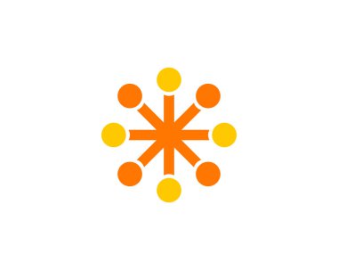 Soyut yaratıcı güneş logo tasarımı