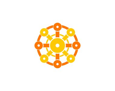 Soyut yaratıcı güneş logo tasarımı