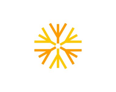 Soyut yaratıcı güneş logo tasarımı