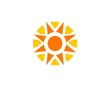 Soyut yaratıcı güneş logo tasarımı