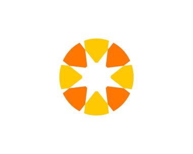 Soyut yaratıcı güneş logo tasarımı