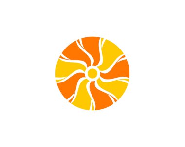 Soyut yaratıcı güneş logo tasarımı