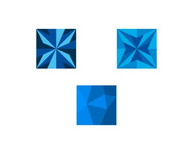 Dondurulmuş ürünler için soyut vektör logo kümesi