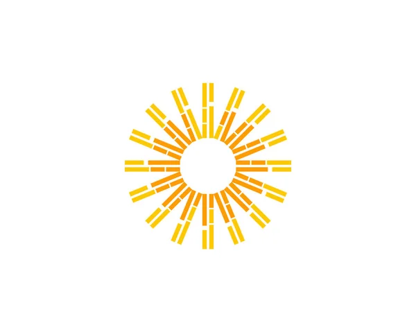 Design astratto del logo del sole creativo — Vettoriale Stock