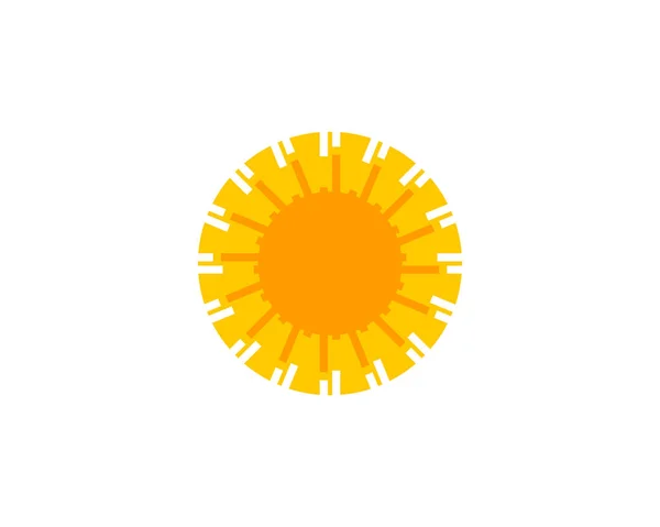 Abstract creative sun logo design — Stock Vector