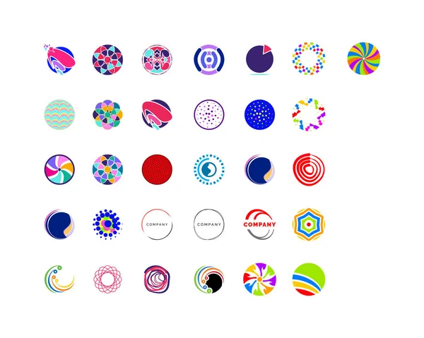 Set of Abstract Circle Logo Template — Stock Vector