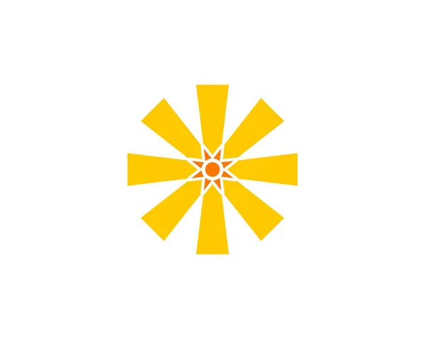 Abstrakte kreative Sonne Logo Design — Stockvektor