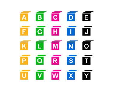 Bebek blokları alfabe koleksiyonu