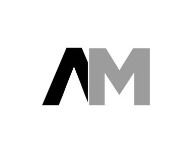 İlk harf Am Logo tasarım şablonu