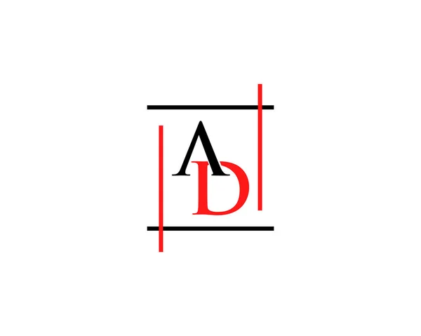 Modelo inicial do logotipo da letra AD —  Vetores de Stock