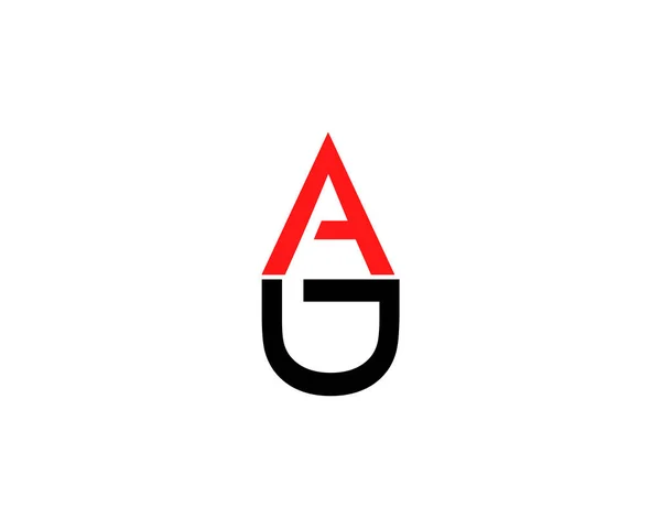 Carta Inicial AD Logo Template — Vector de stock