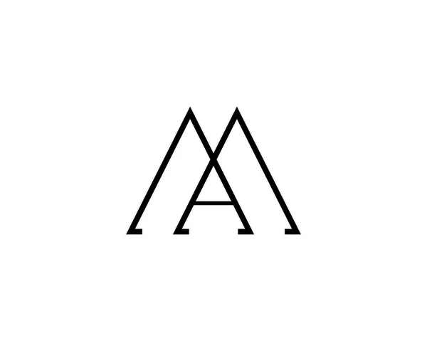 Letra inicial Diseño de plantilla de logotipo AM — Archivo Imágenes Vectoriales