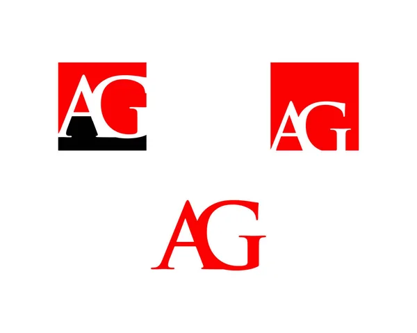 Sada počáteční písmeno Ag Logo šablonu návrhu — Stockový vektor