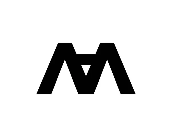 Letra inicial Diseño de plantilla de logotipo AM — Vector de stock
