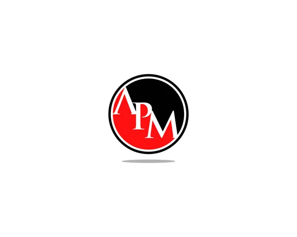 Letra inicial APM Logo Template Design — Vector de stock