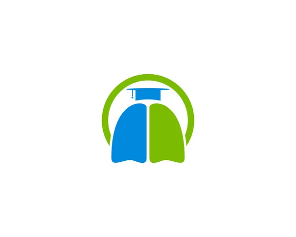 Szablon logo Dowiedz się płuca — Wektor stockowy