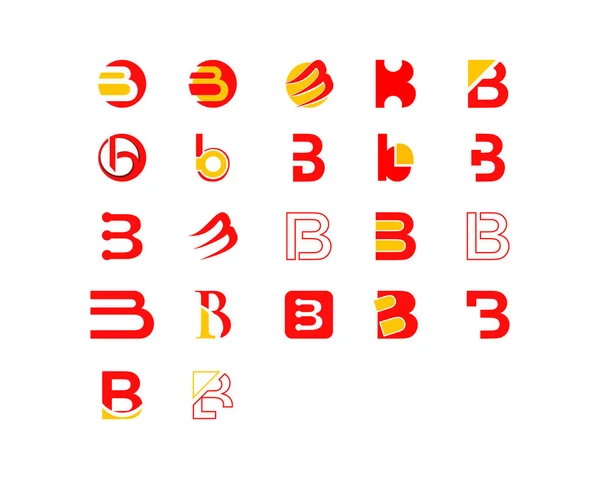 Zestaw początkowy litera B logo projekt szablonu elementu — Wektor stockowy