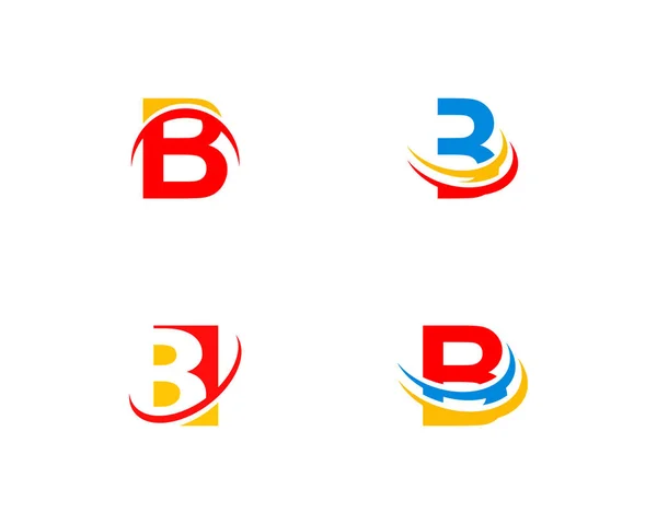 Zbiór list B Logo Swoosh — Wektor stockowy