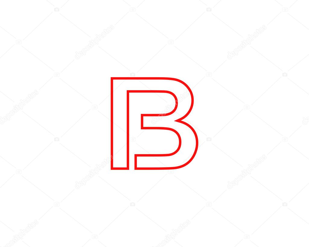 Initial letter B logo design template element