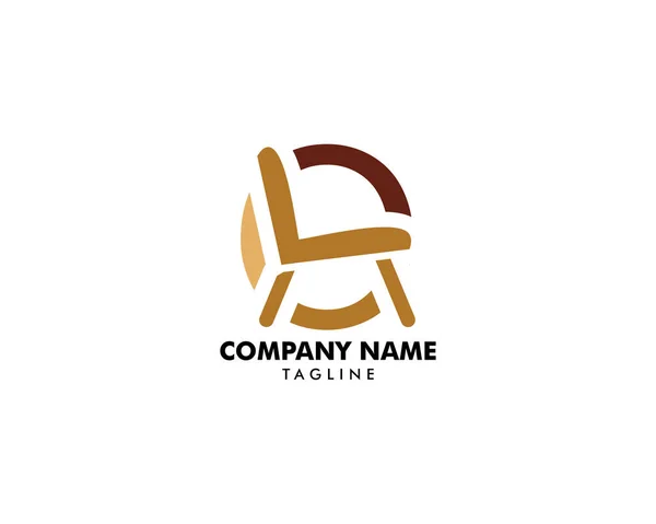 Furniture chair company logo — Stock Vector