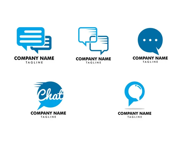 Aantal Chat logo ontwerpsjabloon — Stockvector