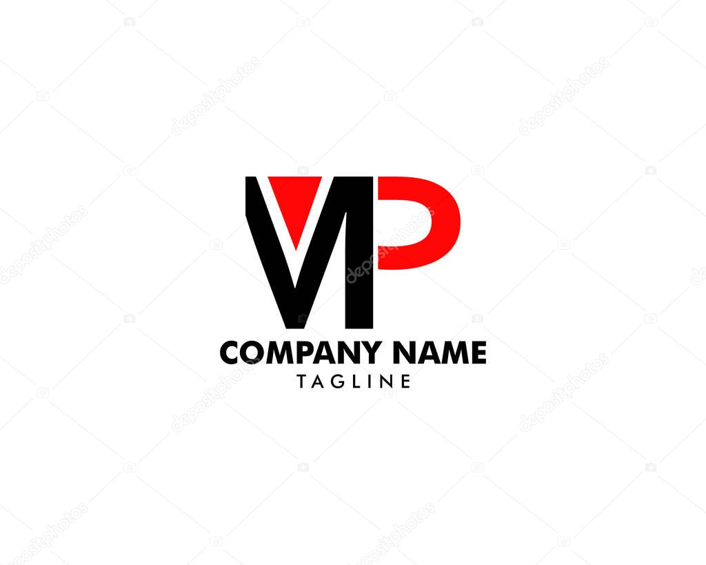 Initial Letter MP Logo Design vector