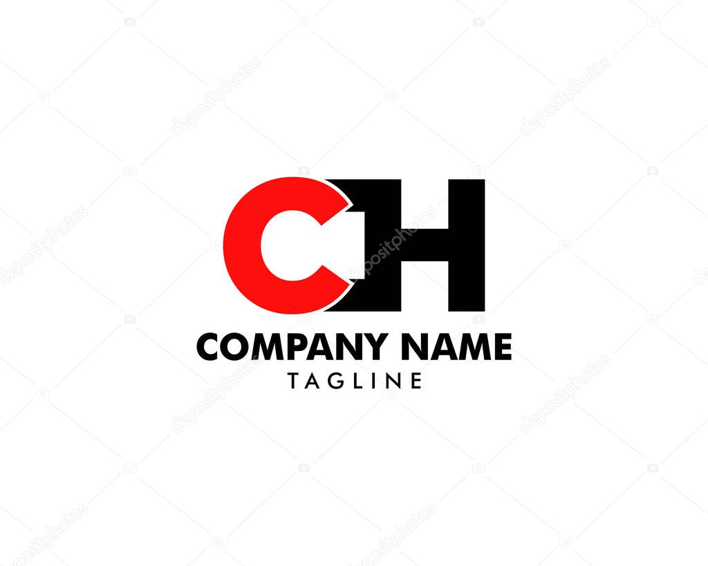 Initial Letter CH Logo Design vector