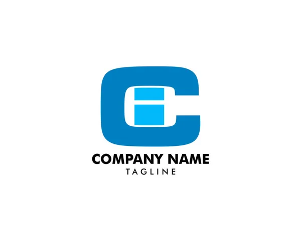 Initial Letter CI Logo Template Design — Stock Vector