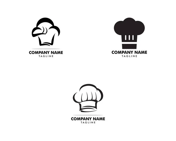 Conjunto de Chef Chapéu Logo Design Template —  Vetores de Stock
