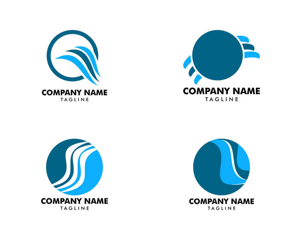 Set of Circle Wave Logo