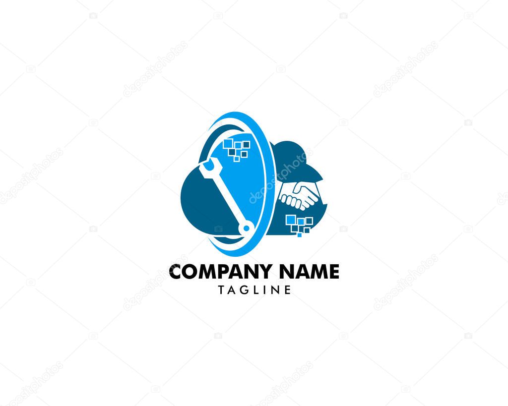 Cloud Deal and Repair Logo Design Element