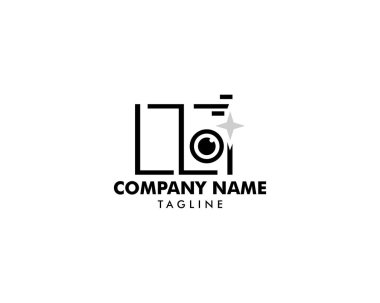 Kamera fotoğraf logosu vektör şablonu