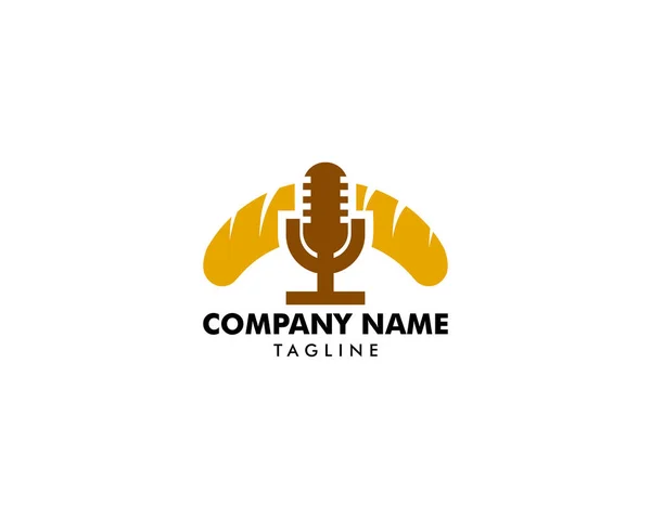 Ekmek Podcast simgesi Logo tasarım öğesi — Stok Vektör