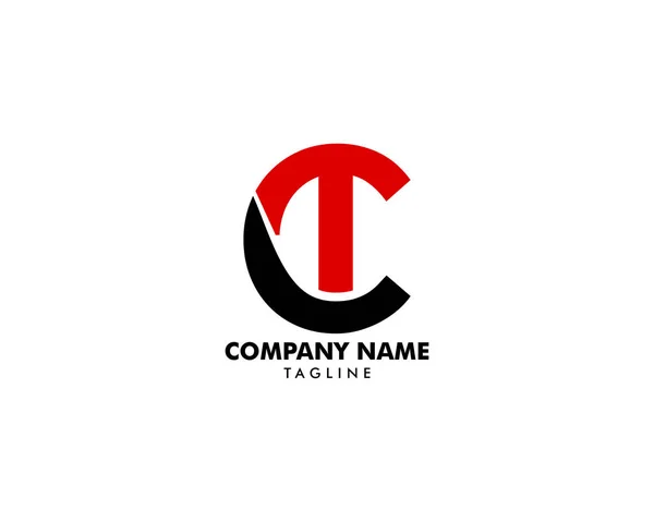 İlk harf Logo Ct şablon vektör tasarımı