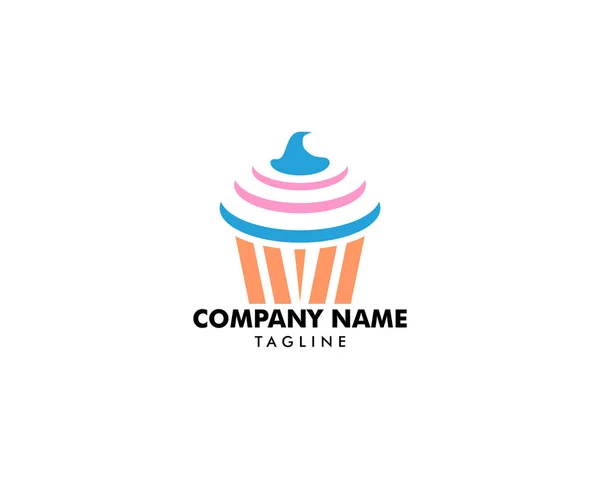 Cupcake logo sablon — Stock Vector