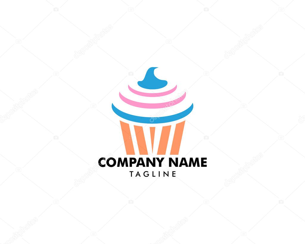 Cupcake logo template, Cupcake logo