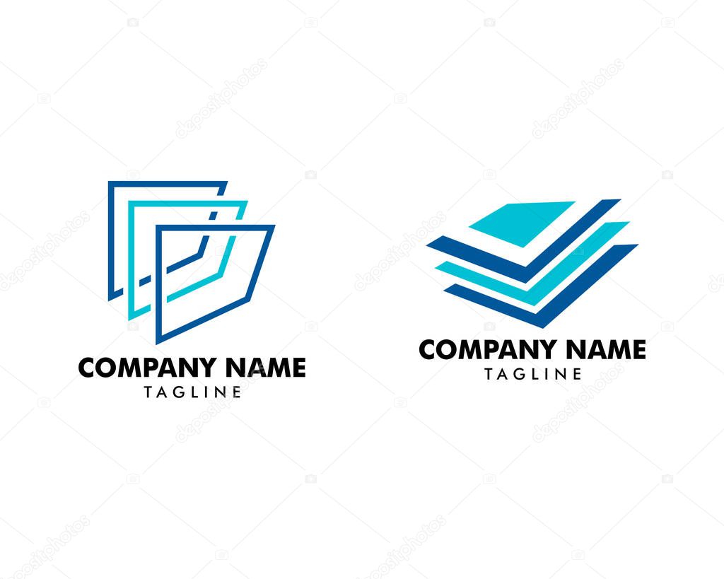 Set of Data Storage Icon Vector Logo Template