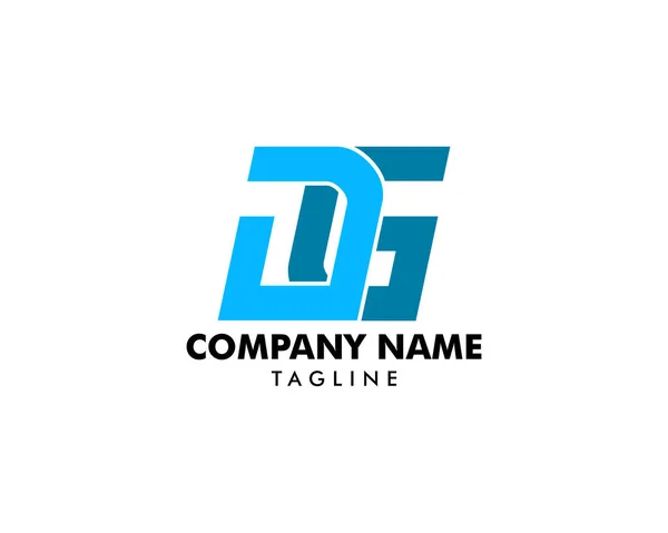 Lettre initiale Modèle de conception du logo de la DG — Image vectorielle