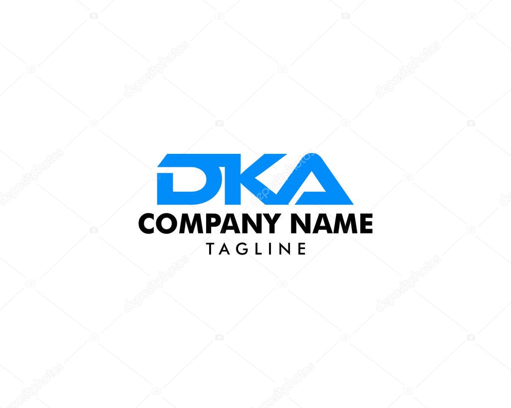 Initial Letter DKA Logo Template Design