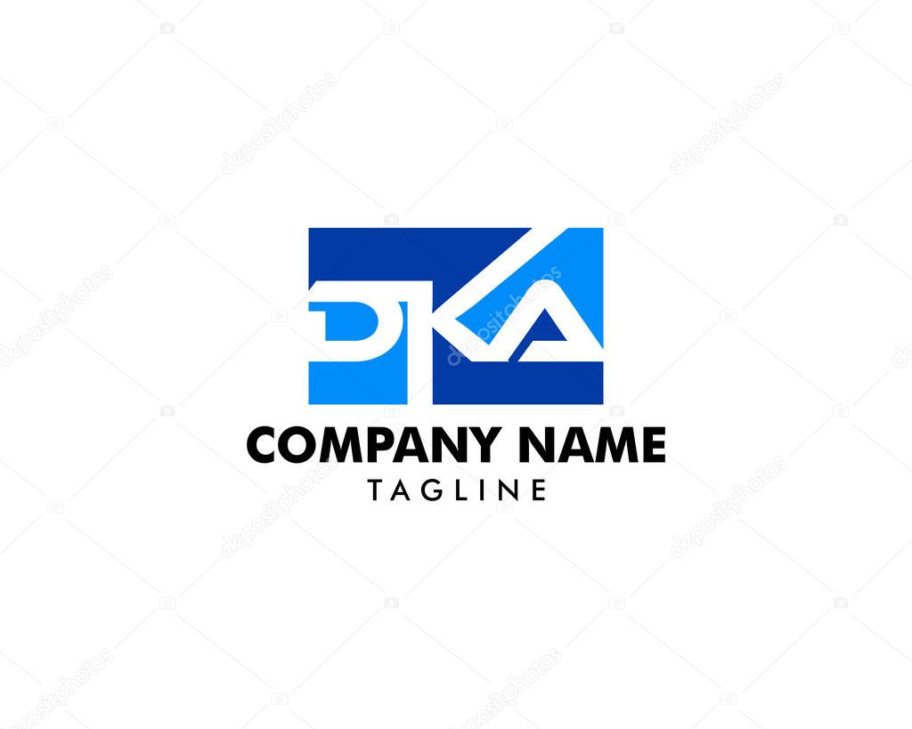 Initial Letter DKA Logo Template Design