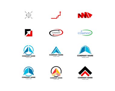 Ok logo vektör şablonu kümesi