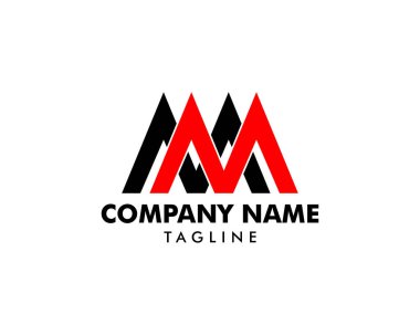 İlk harf Mm Logo tasarım şablonu