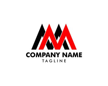 Initial Letter MM Logo Template Design clipart