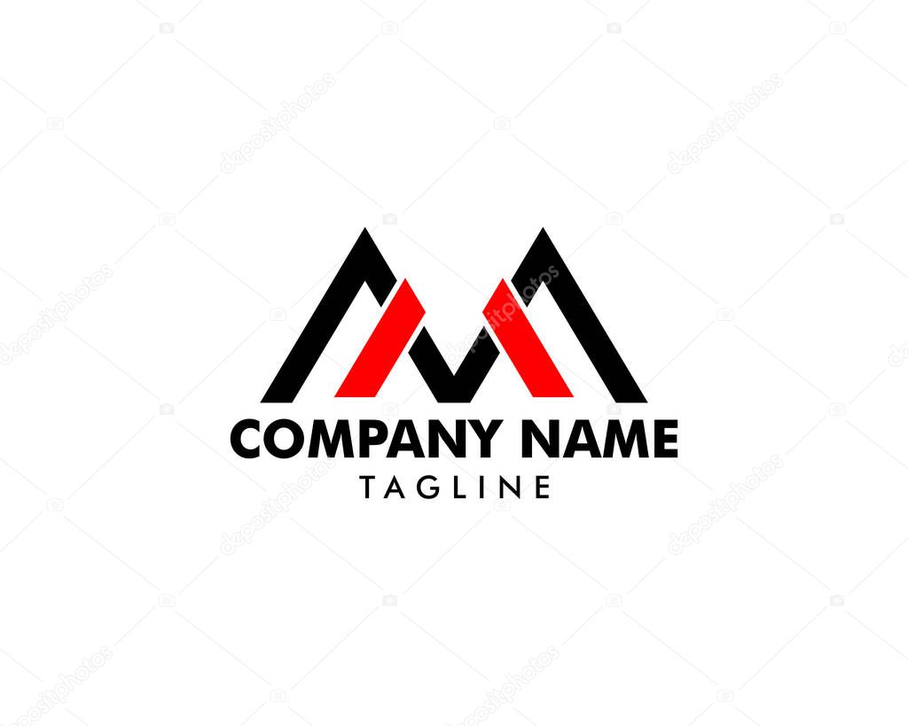 Initial Letter MM Logo Template Design