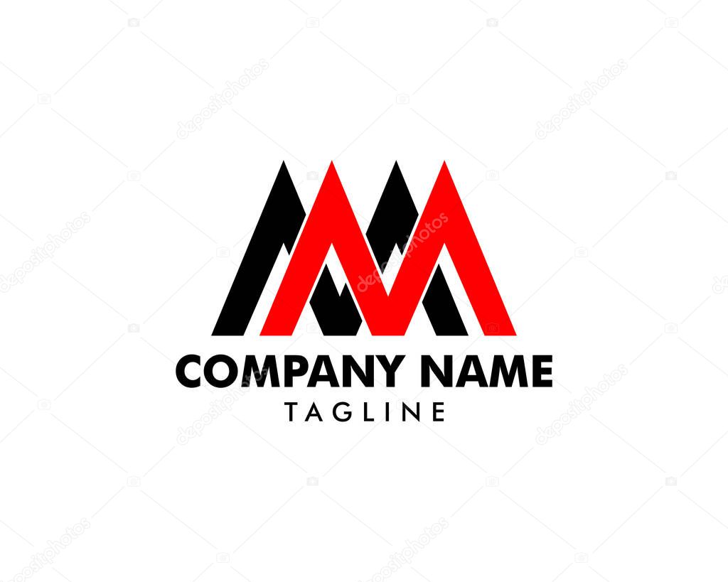 Initial Letter MM Logo Template Design