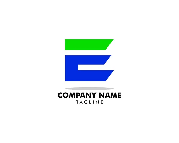 Başlangıç Harfi E Logo Şablonu Tasarımı — Stok Vektör