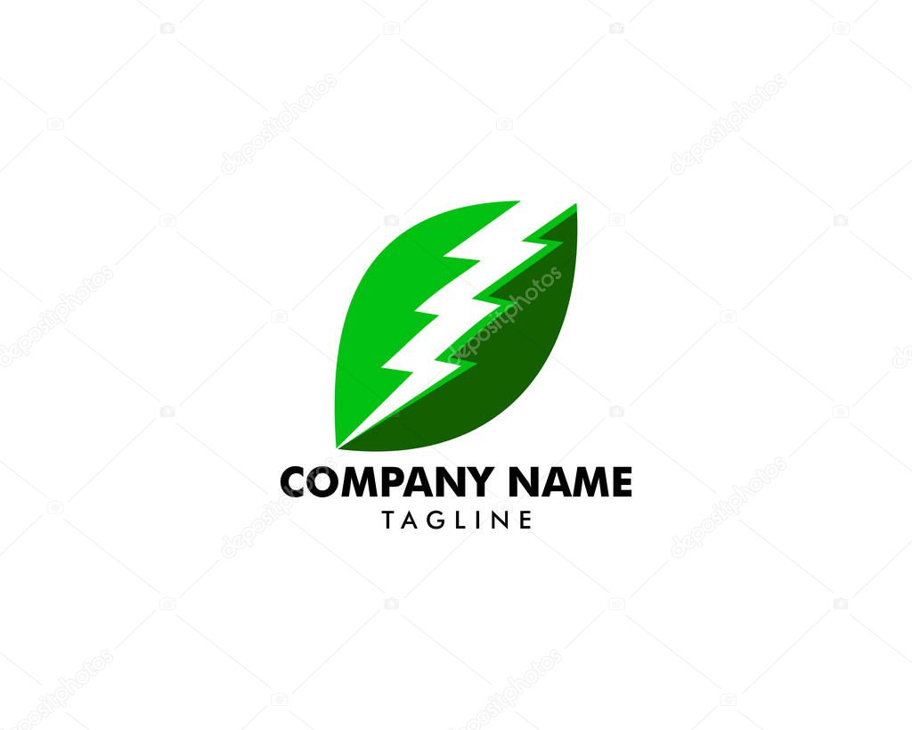 Green Power Energy Logo Design Element