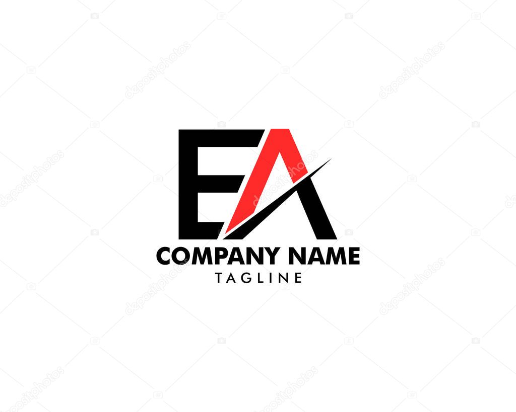 Initial Letter EA Logo Template Design