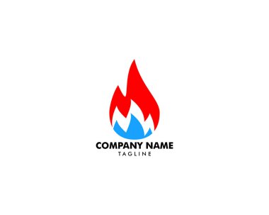 Yağ ve Gaz Logosu Tasarım Vektör Şablonu